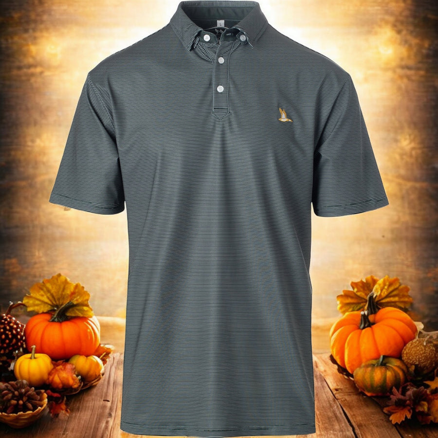 Roost Green/stripe Polo