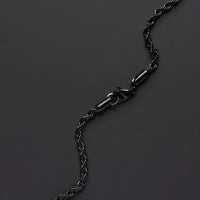 SET Black Rope Chain & Black Cross Chian